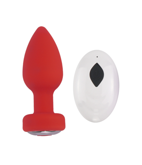 Plug Anal Vibrant Télécommandé SHAKY Rouge- SW3026RED